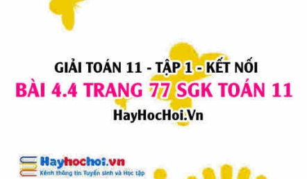 Giải bài 4.4 trang 77 Toán 11 tập 1 SGK Kết nối tri thức